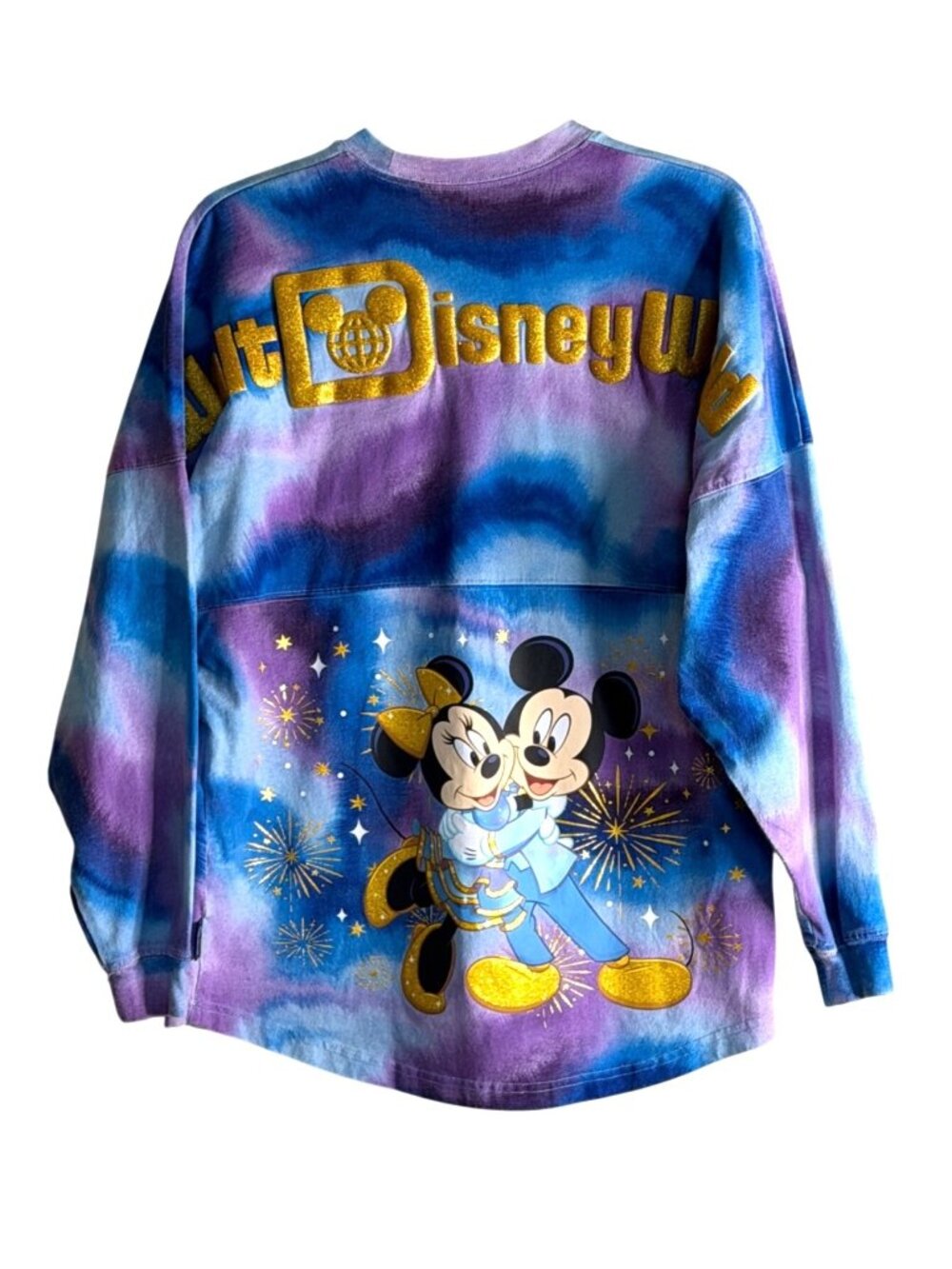 Walt Disney World 50th Anniversary Mickey & Minnie Spirit Shirt Blue Size XS